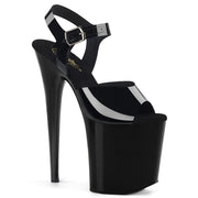 Pleaser FLAMINGO-808N Platform Sandal (Black (Jelly-Like) TPU/Black) 5