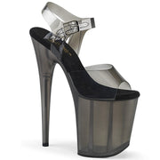 Pleaser FLAMINGO-808N-T Platform Sandal (Black Gradient TPU/Smoke Tinted)