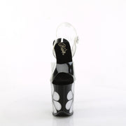 Pleaser FLAMINGO-808NLHS Platform Sandal (Clear/Black-Multi)