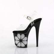 Pleaser FLAMINGO-808NLHS Platform Sandal (Clear/Black-Multi)