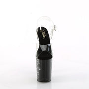 Pleaser FLAMINGO-808NLSK Platform Sandal (Clear/Black-Multi)