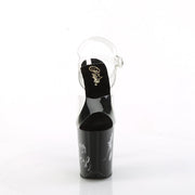 Pleaser FLAMINGO-808NLTG Platform Sandal (Clear/Black-Multi)