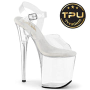 FLAMINGO-808PREM Platform Sandal (Clear TPU/Clear)