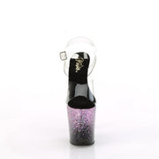 Pleaser FLAMINGO-808SS Clear/Black-Purple Multi Glitter