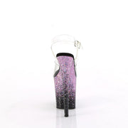Pleaser FLAMINGO-808SS Clear/Black-Purple Multi Glitter