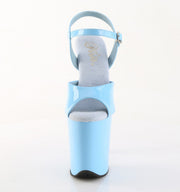 Pleaser FLAMINGO-809 Platform Sandal (Baby Blue Patent/Baby Blue)
