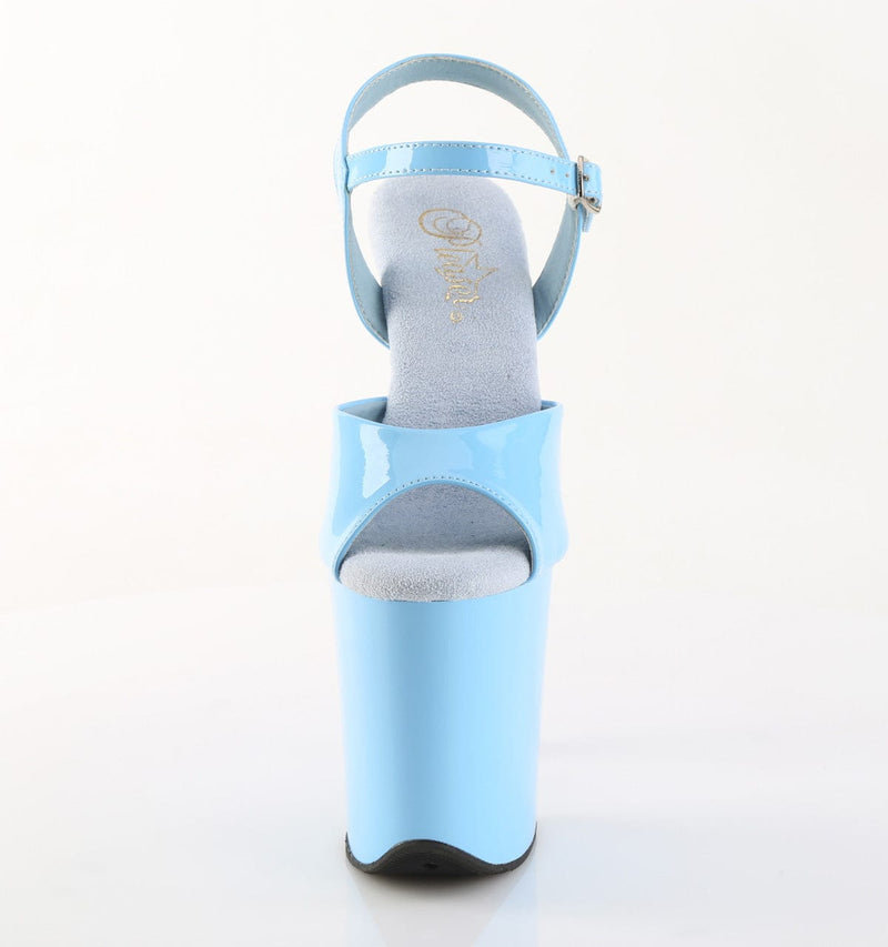 Pleaser FLAMINGO-809 Platform Sandal (Baby Blue Patent/Baby Blue)