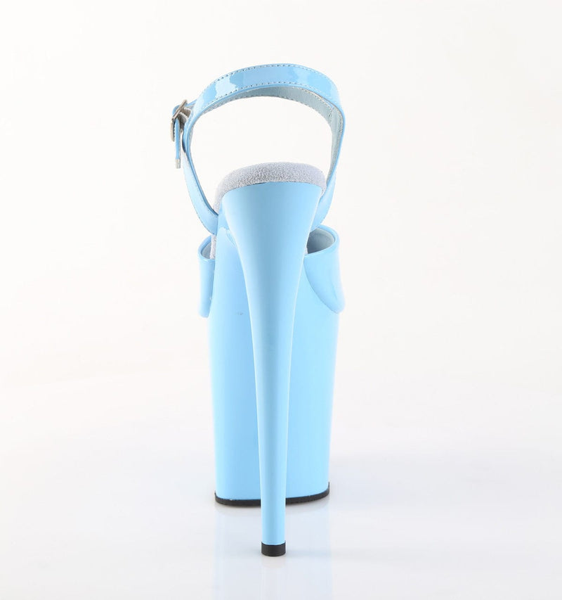 Pleaser FLAMINGO-809 Platform Sandal (Baby Blue Patent/Baby Blue)