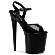 Pleaser FLAMINGO-809 Platform Sandal (Black Patent/Black) 5
