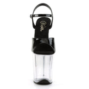 Pleaser FLAMINGO-809 Platform Sandal (Black Patent/Clear)