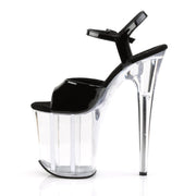 Pleaser FLAMINGO-809 Platform Sandal (Black Patent/Clear)