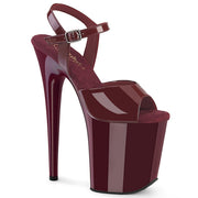 Pleaser FLAMINGO-809 Platform Sandal (Burgundy Patent/Burgundy) 5