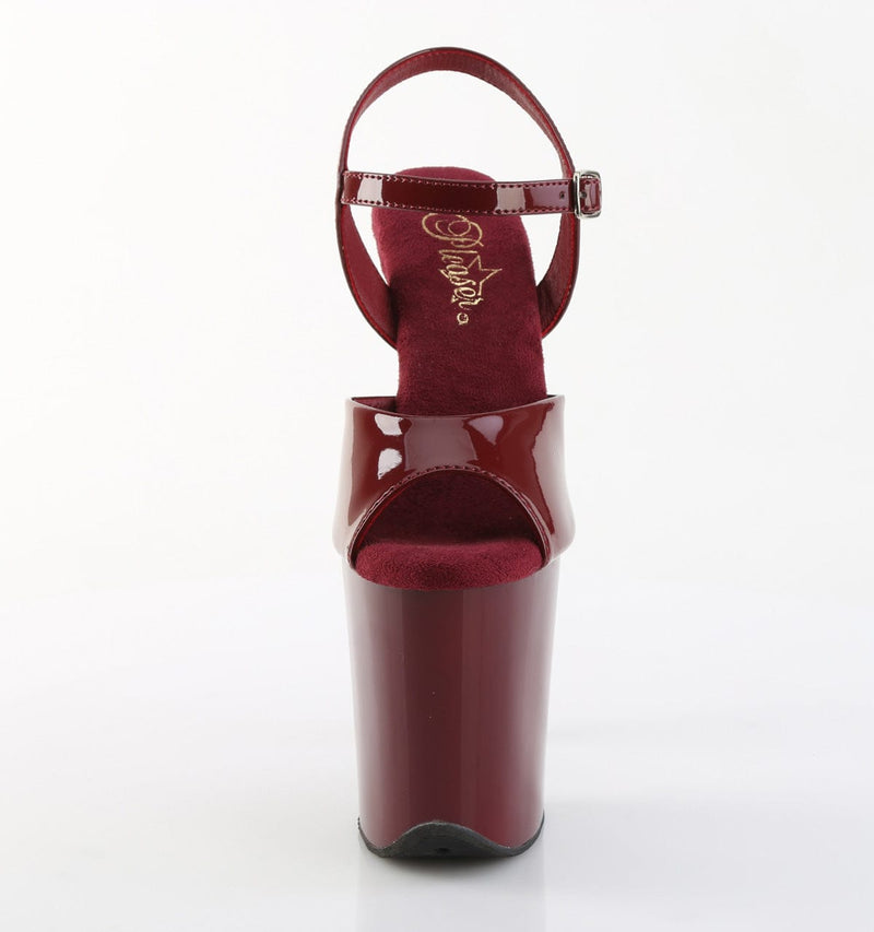 Pleaser FLAMINGO-809 Platform Sandal (Burgundy Patent/Burgundy)