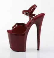 Pleaser FLAMINGO-809 Platform Sandal (Burgundy Patent/Burgundy)