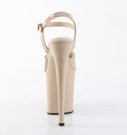 Pleaser FLAMINGO-809 Platform Sandal (Nude Patent/Nude)