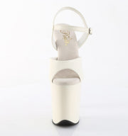 Pleaser FLAMINGO-809 Platform Sandal (Off-White Faux Leather/Off-White Matte)