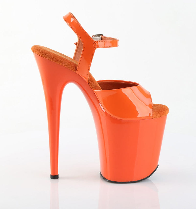 Pleaser FLAMINGO-809 Platform Sandal (Orange Patent/Orange)