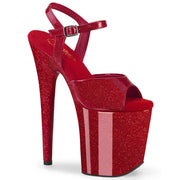 Pleaser FLAMINGO-809GP Platform Sandal (Ruby Red Glitter Patent/M) 5