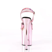 Pleaser FLAMINGO-809HG Platform Sandal (Baby Pink Hologram/Baby Pink Chrome)