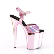 Pleaser FLAMINGO-809HG Platform Sandal (Baby Pink Hologram/Baby Pink Chrome)