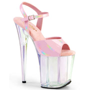 Pleaser FLAMINGO-809HT Platform Sandal (Baby Pink Holo Patent/Holo Tinted)