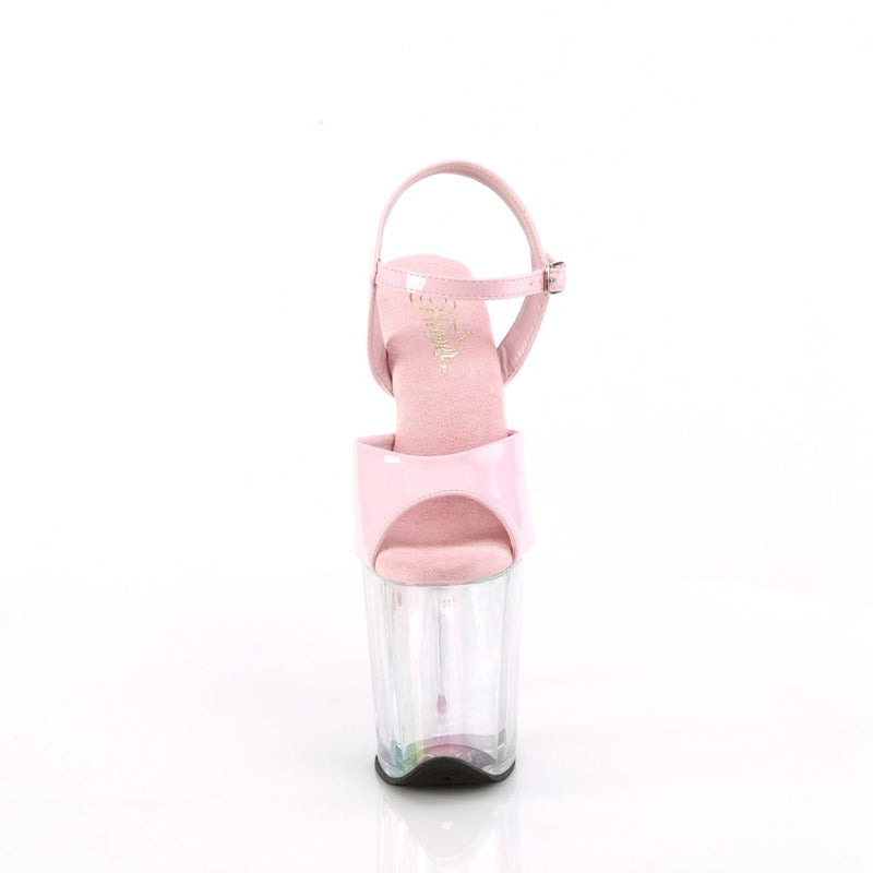 Pleaser FLAMINGO-809HT Platform Sandal (Baby Pink Holo Patent/Holo Tinted)