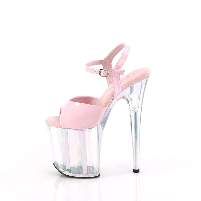 Pleaser FLAMINGO-809HT Platform Sandal (Baby Pink Holo Patent/Holo Tinted)