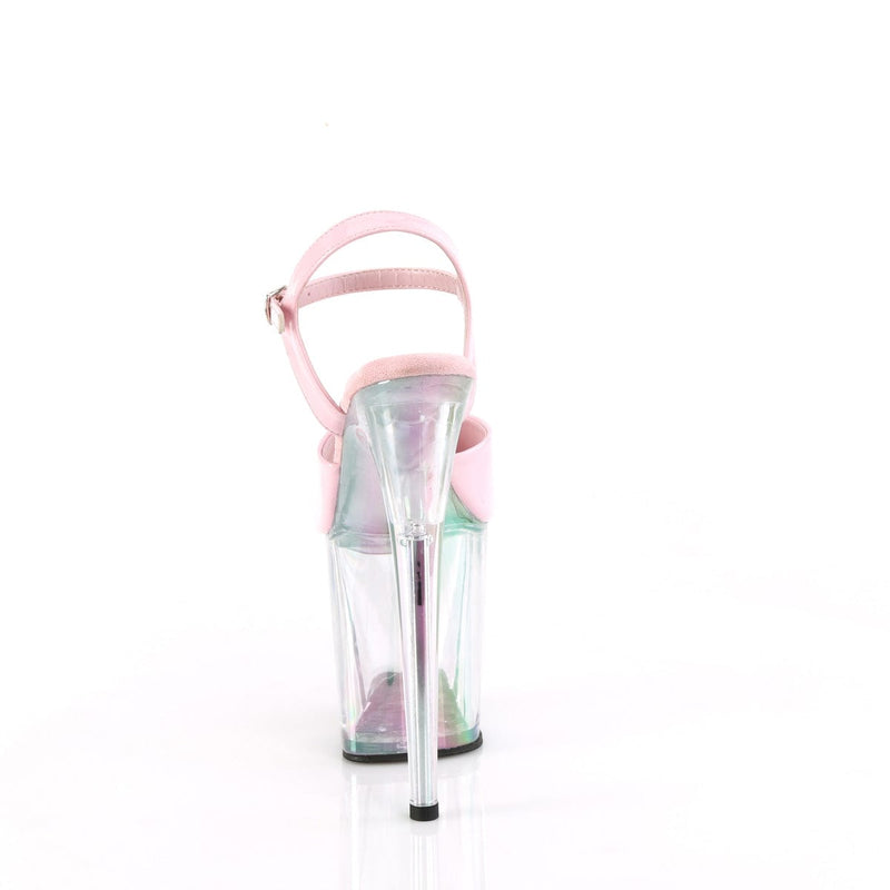 Pleaser FLAMINGO-809HT Platform Sandal (Baby Pink Holo Patent/Holo Tinted)