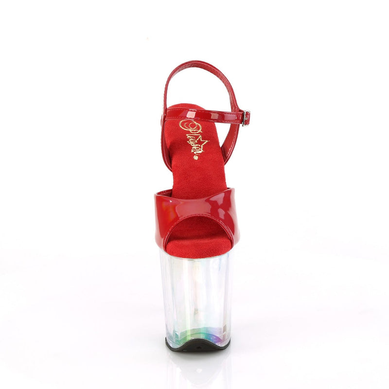 Pleaser FLAMINGO-809HT Platform Sandal (Red Holo Patent/Holo Tinted)