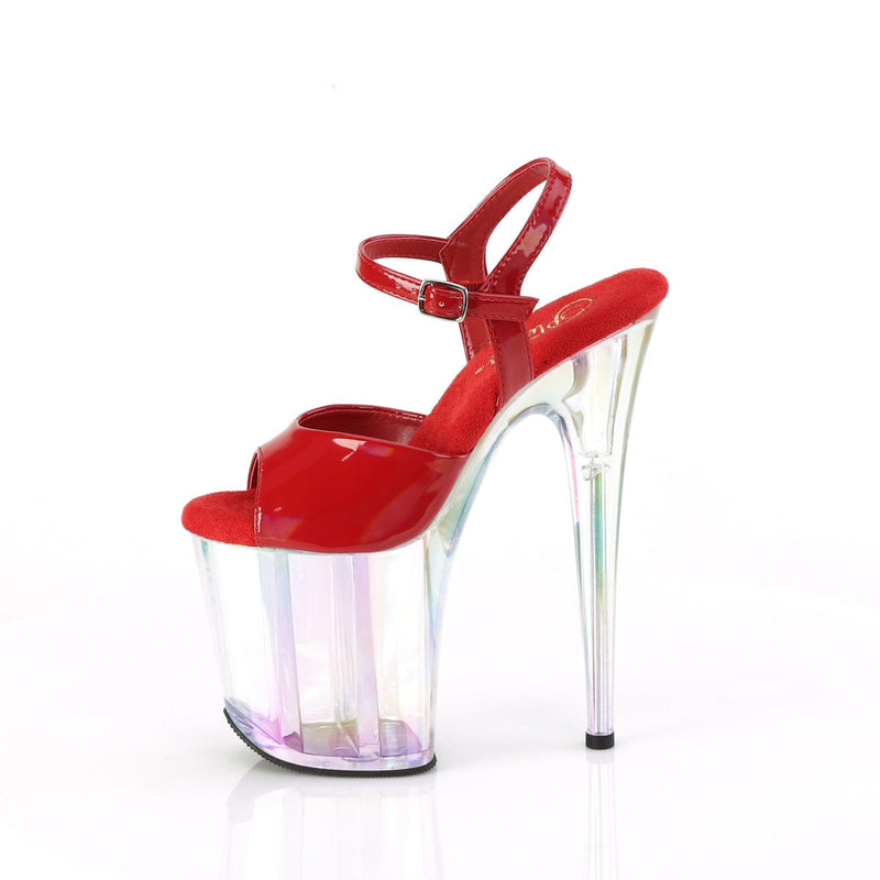 Pleaser FLAMINGO-809HT Platform Sandal (Red Holo Patent/Holo Tinted)