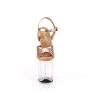 Pleaser FLAMINGO-809HT Platform Sandal (Rose Gold Holo Patent/Holo Tinted)