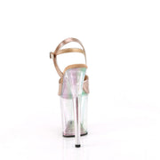 Pleaser FLAMINGO-809HT Platform Sandal (Rose Gold Holo Patent/Holo Tinted)