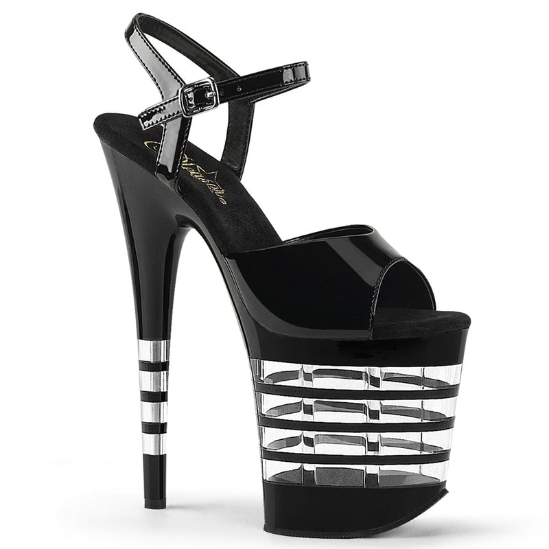 Pleaser FLAMINGO-809LN Platform Sandal (Black Patent/Black)