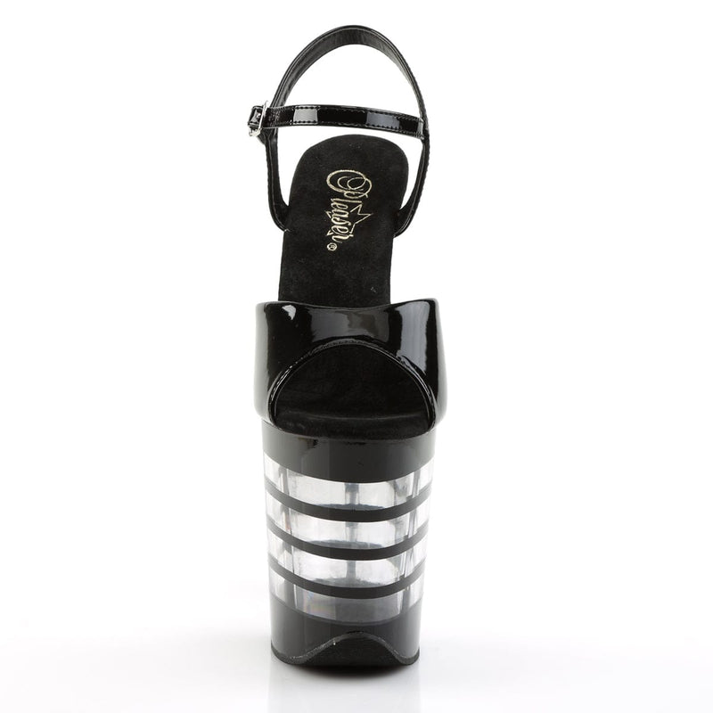 Pleaser FLAMINGO-809LN Platform Sandal (Black Patent/Black)