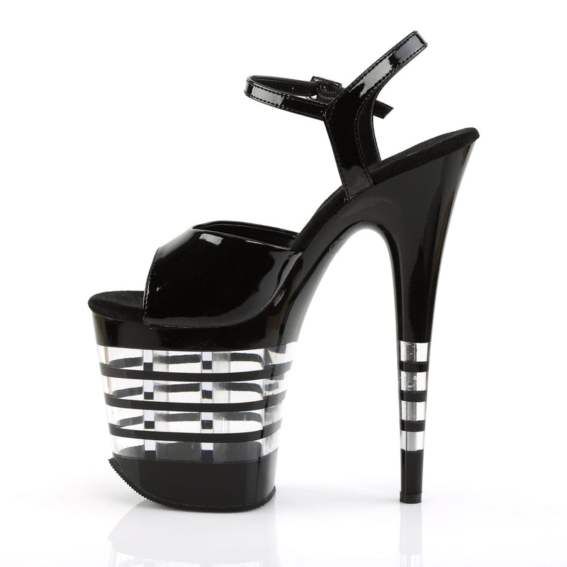 Pleaser FLAMINGO-809LN Platform Sandal (Black Patent/Black)