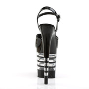 Pleaser FLAMINGO-809LN Platform Sandal (Black Patent/Black)