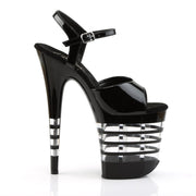 Pleaser FLAMINGO-809LN Platform Sandal (Black Patent/Black)
