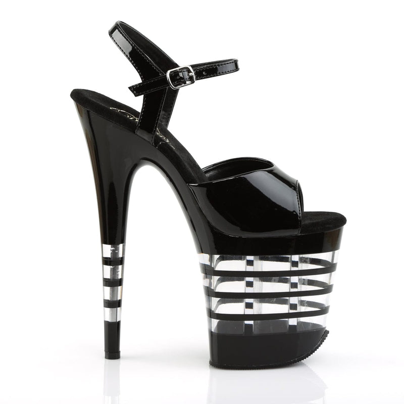 Pleaser FLAMINGO-809LN Platform Sandal (Black Patent/Black)