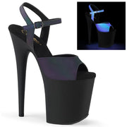 Pleaser FLAMINGO-809REFL Platform Sandal (Green Multi Reflective/Black Matte) 5