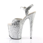 Pleaser FLAMINGO-810LG Platform Sandal (Silver Glitter/Silver Glitter)