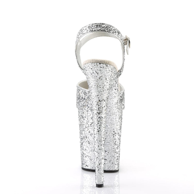 Pleaser FLAMINGO-810LG Platform Sandal (Silver Glitter/Silver Glitter)
