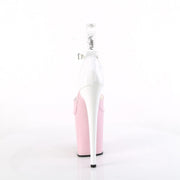 Pleaser FLAMINGO-868 Platform Sandal (Baby Pink -White Patent/Baby Pink-White)