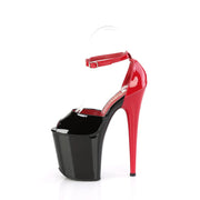 Pleaser FLAMINGO-868 Platform Sandal (Black-Red Patent/Black Red)