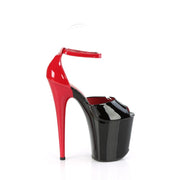 Pleaser FLAMINGO-868 Platform Sandal (Black-Red Patent/Black Red)
