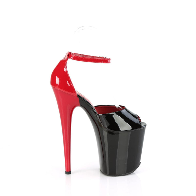 Pleaser FLAMINGO-868 Platform Sandal (Black-Red Patent/Black Red)