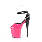 Pleaser FLAMINGO-868 Platform Sandal (Fuchsia-Black Patent/Fuchsia-Black)