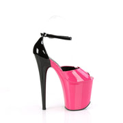 Pleaser FLAMINGO-868 Platform Sandal (Fuchsia-Black Patent/Fuchsia-Black)