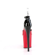 Pleaser FLAMINGO-868 Platform Sandal (Red-Black Patent/Red-Black)