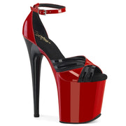 Pleaser FLAMINGO-884 Platform Sandal (Red-Black/Red-Black)