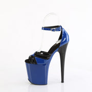 Pleaser FLAMINGO-884 Platform Sandal (Royal Blue-Black/Royal Blue-Black)